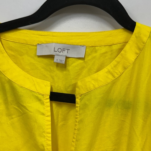 LOFT Bright Yellow Midi Dress 4 - Picture 2 of 7